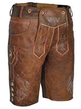 Trachten Bavarian octoberfest traditional short Leather Lederhosen